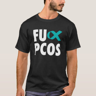 T-shirt Ruban Turquoise Du Syndrome De L'Ovarius Polykysti