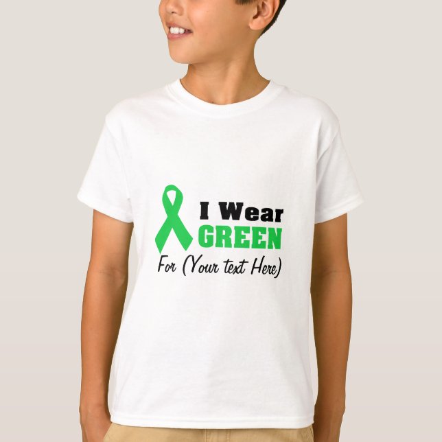 T-shirt Ruban vert de conscience (Devant)
