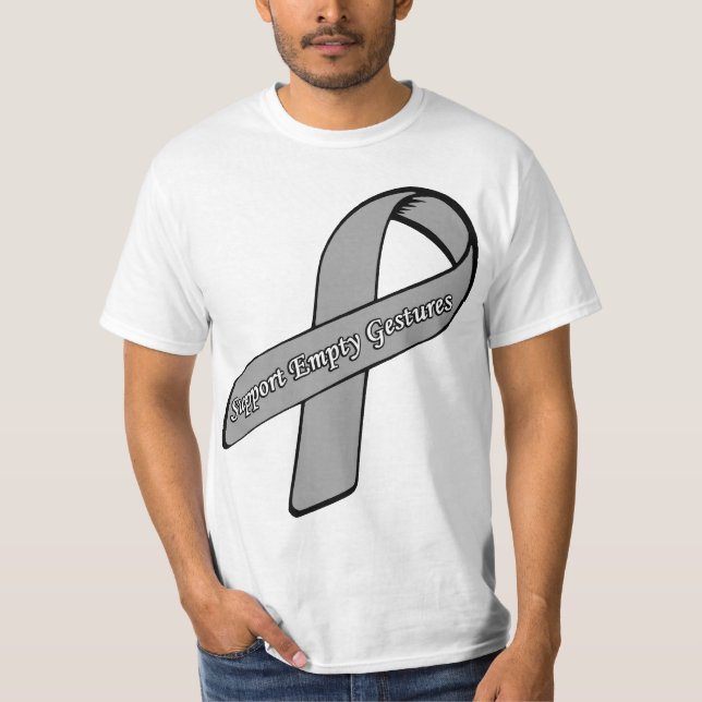 T-shirt Ruban vide de gestes de soutien (Devant)