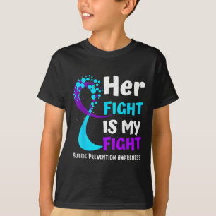 T-shirt Ruban Violet de la Famille pour la Prévention du S