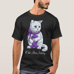 T-shirt Ruban Violet Mois de la sensibilisation à la maltr
