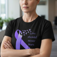 Ruban violet violence domestique Sensibilisation A