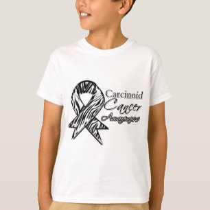 T-shirt Ruban Zèbre-Rayé de conscience de Cancer