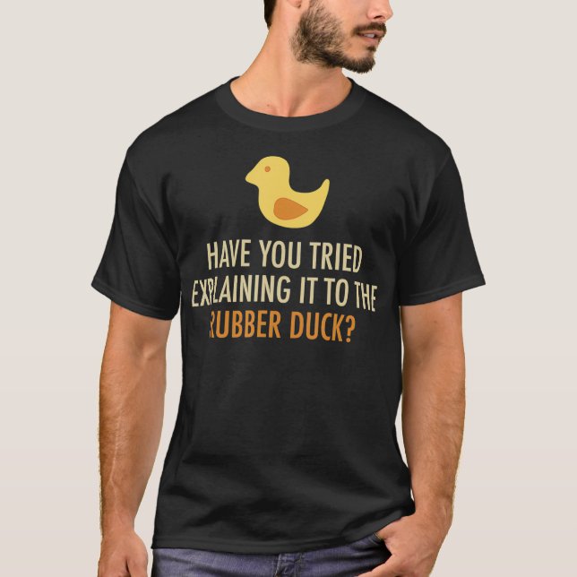 T-shirt Rubber Duck Debugging Programmer Debugger Funny Gi (Devant)