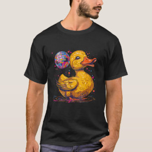 T-shirt Rubber Duck Disco Ball Art Dancing Rubber Duck