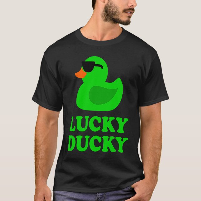 T-shirt Rubber Duck Sunglasses Lucky Ducky Cool Animal Gra (Devant)