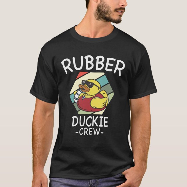 T-shirt Rubber Duck Yellow Duckie Crew Bath Ducks Duckling (Devant)