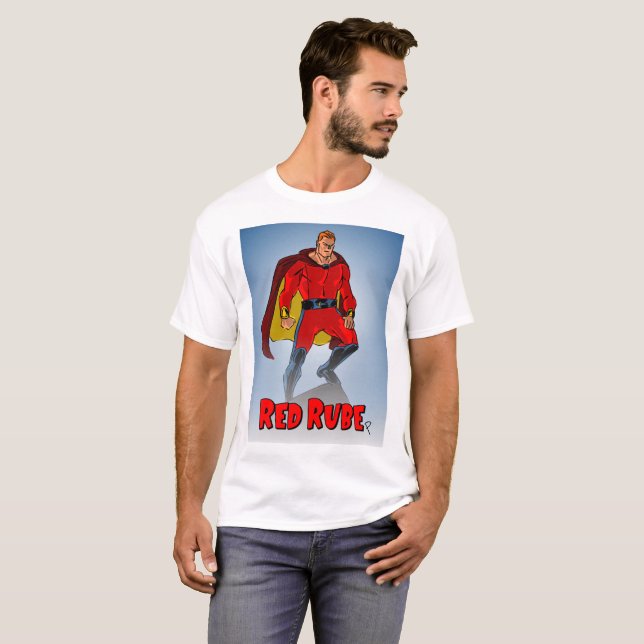 T-shirt Rube rouge (Devant entier)