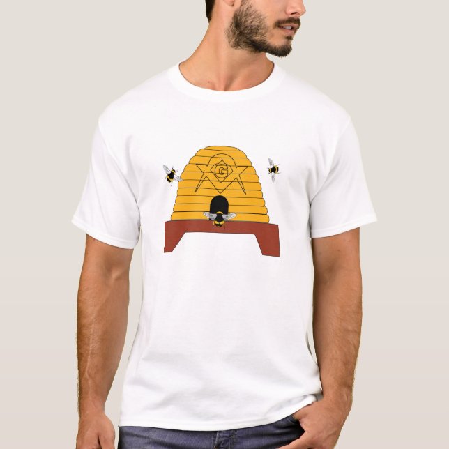T-shirt Ruche maçonnique d'abeille (Devant)