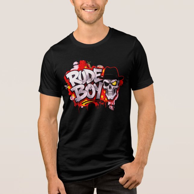 T-Shirt Rude Boy  Tri-Blend Shirt (Vorderseite)