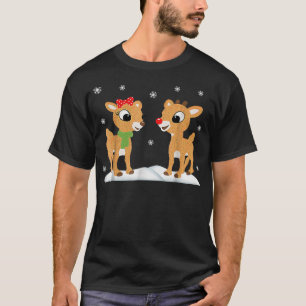 T-shirt Rudolph and Clarice Shirt Christmas Kids Girls Tee