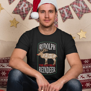 T-shirt Rudolph Le Renne De Viande Rouge