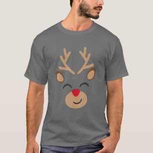 T-shirt Rudolph Pajama Gir de Noël des rennes du nez roug