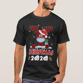 T-shirt Rudolph Reindeer Masque Correspondant Famille Noël