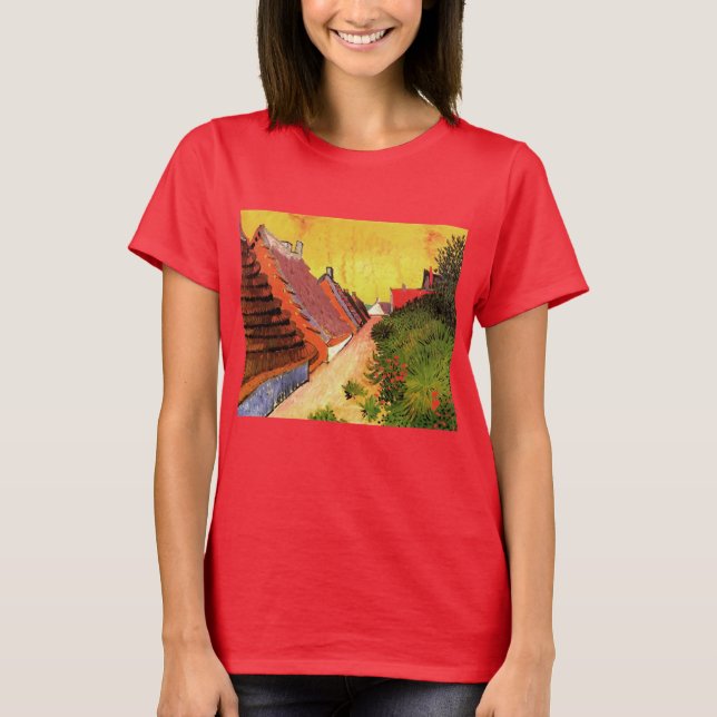 T-shirt Rue à Saintes Maries par Vincent van Gogh (Devant)