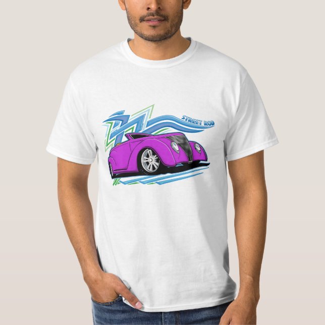 T-shirt Rue convertible pourpre Rod avec le tribal (Devant)