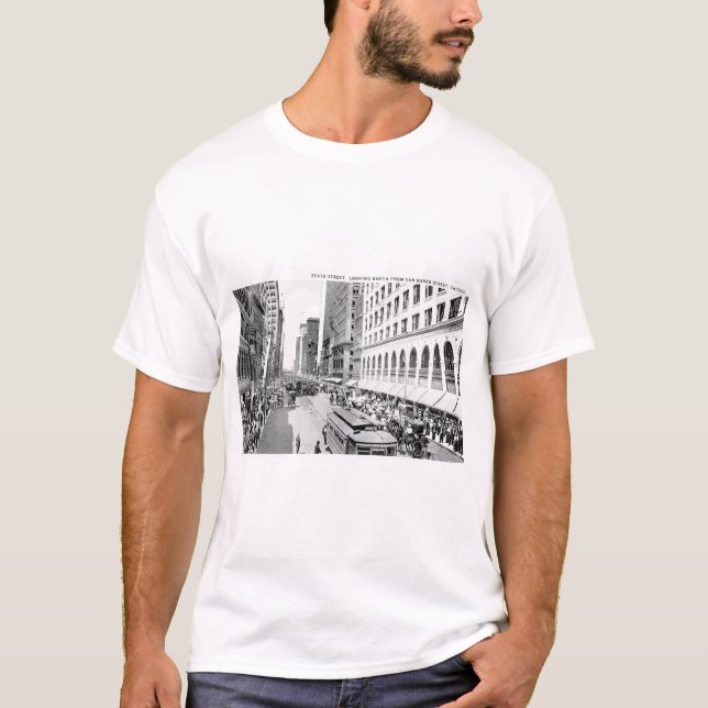 T-shirt Rue d'état, Chicago, l'Illinois (Devant)