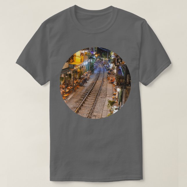 T-shirt Rue du train de Hanoï Vietnam (Design devant)