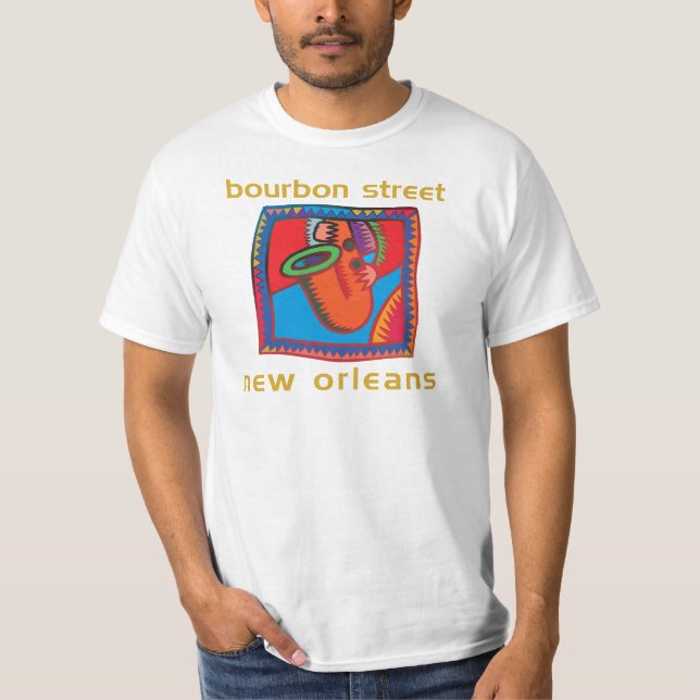 T-shirt Rue la Nouvelle-Orléans de Bourbon (Devant)