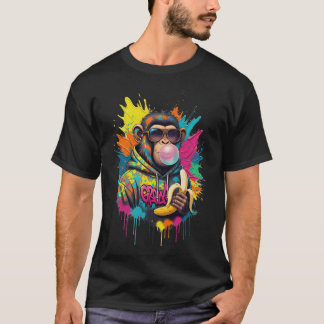 T-shirt Rue Rebel Monkey - Banana Mademoiselle Graffiti Ar