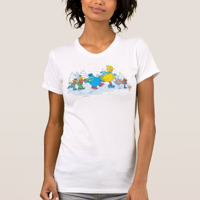 T-shirt Rue Sésame | Amis du patinage sur glace (Devant)
