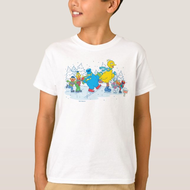T-shirt Rue Sésame | Amis du patinage sur glace (Devant)