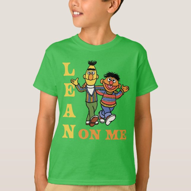 T-shirt Rue Sésame | Bert & Ernie Lean sur moi (Devant)