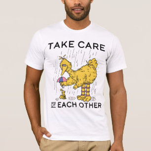 T-shirt Rue Sésame   Big Bird Prenez soin de vous