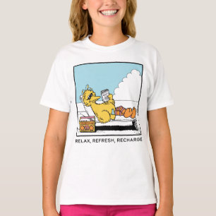 T-shirt Rue Sésame   Big Bird Relax Refresh Recharge