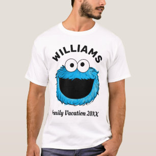 T-shirt Rue Sésame   Cookie Monster Famille Vacances