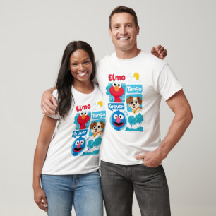T-shirt Rue Sésame Elmo, Tango, & Grover Park Graphic
