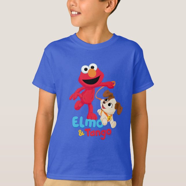 T-shirt Rue Sésame | Elmo & Tango Running (Devant)