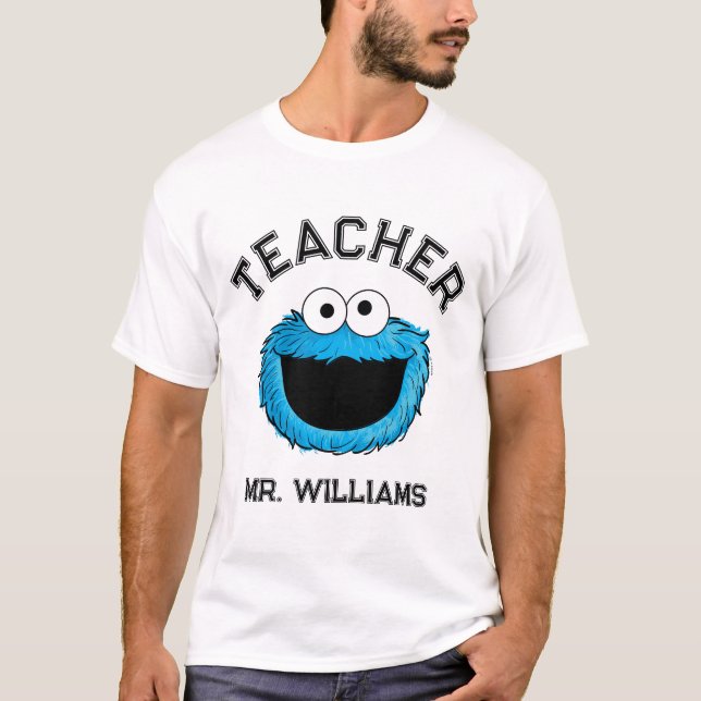 T-shirt Rue Sésame | Enseignant de Cookie Monster (Devant)