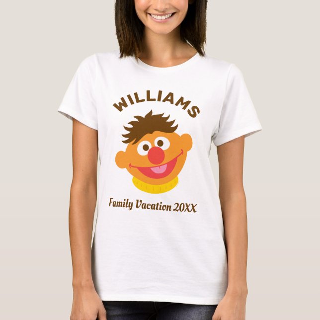 T-shirt Rue Sésame | Ernie Famille Vacances (Devant)
