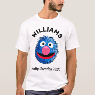 T-shirt Rue Sésame Grover Famille Vacances