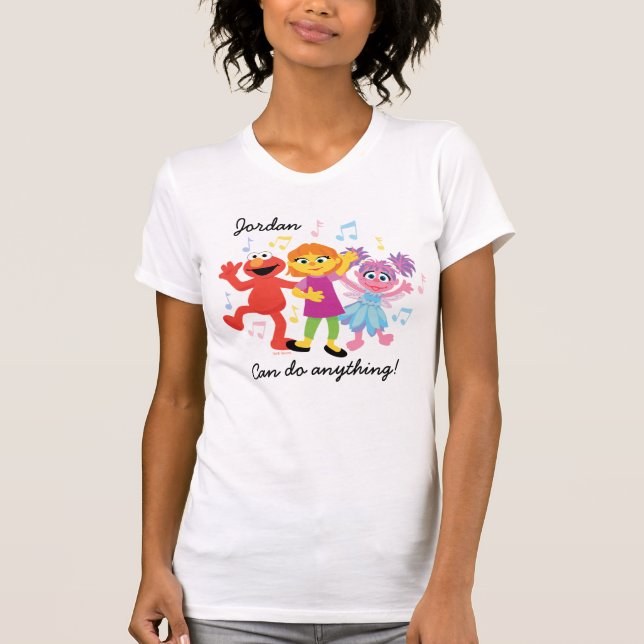 T-shirt Rue Sésame | Julia, Elmo & Abby Dancing (Devant)