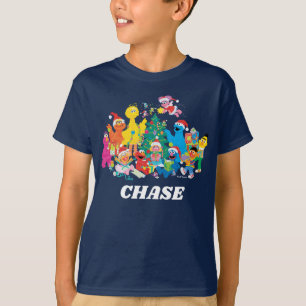 T-shirt Rue Sésame   Noël avec toute la bande