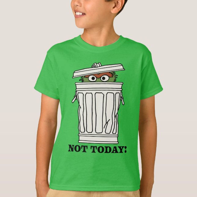 T-shirt Rue Sésame | Oscar le Grouch Pas aujourd'hui! (Devant)
