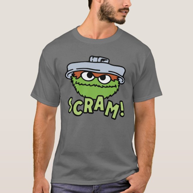 T-shirt Rue Sésame | Oscar the Grouch Scram! (Devant)