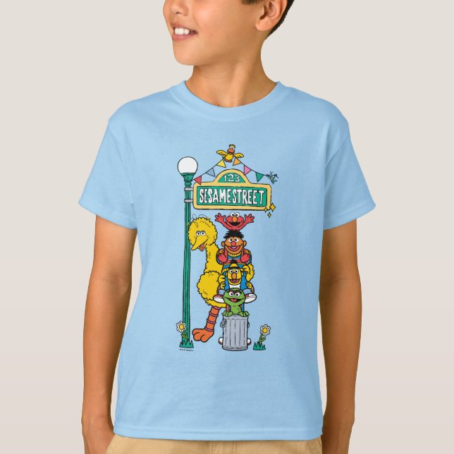 T-shirt Rue Sésame | Sous l'enseigne de la rue Sésame (Devant)
