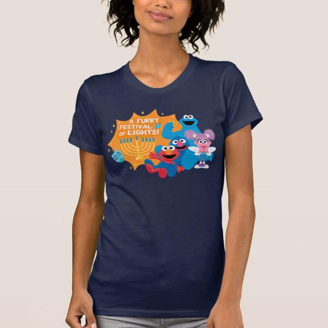 T-shirt Rue Sésame | Un festival de lumières furieuses ! (Devant)