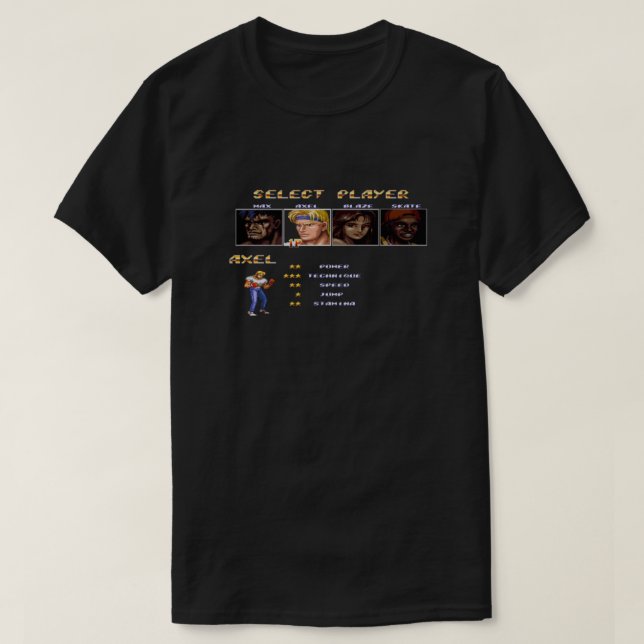 T-shirt Rues de la gamme 2 - Sélectionner l'axe essentiel (Design devant)