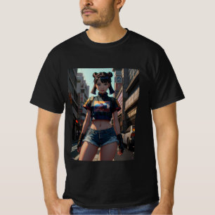 T-shirt Rues Retro Anime Tokyo