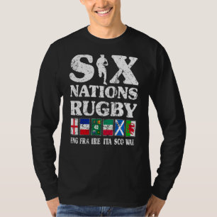 T-shirt Rugby 6 Nations Angleterre France Irlande Italie É