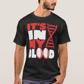 T-shirt Rugby C'est dans mon sang ADN Rugby Ball Fan Suppo