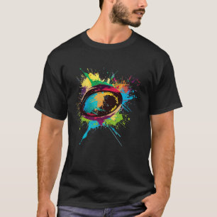 T-shirt Rugby coloré Lover Rugby Ball Splash Art