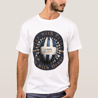 T - Shirt Rugby Design 3D "Spiel mit Stolz, gewinn
