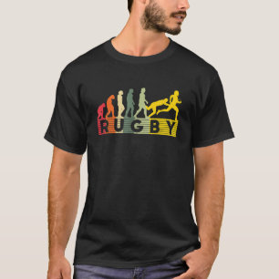 T-shirt Rugby drôle Évolution humaine Hommes Femmes Garçon