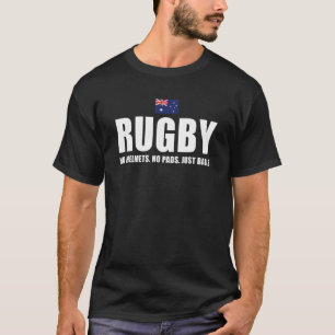 T-shirt Rugby Non Casques Pas De Pads Juste Balls Australi