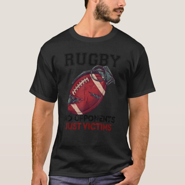 T-shirt Rugby Pas D'Opposants Juste Des Victimes (Devant)